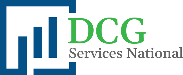 DCG Services National logo in blue, green, and gray